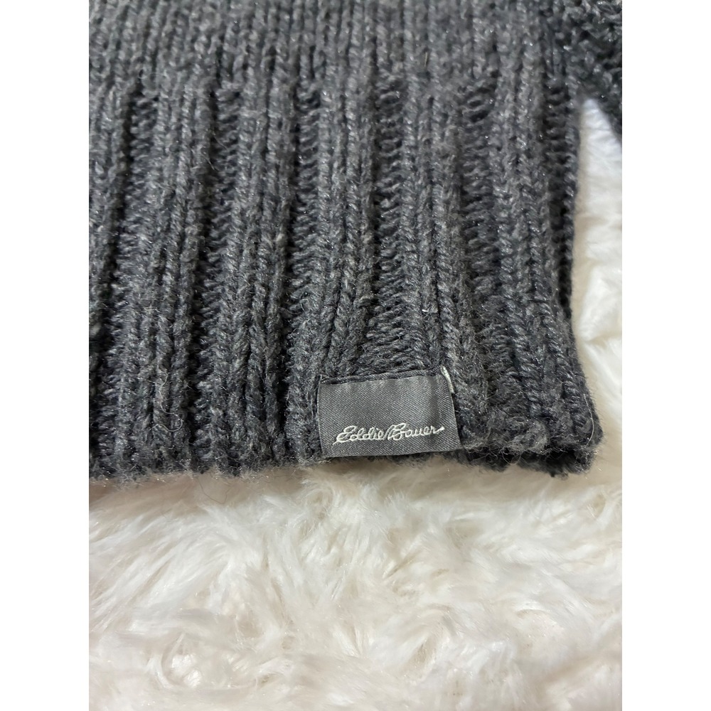 Eddie Bauer Mens Gray Fair Isle Merino Wool Blend Crewneck Sweater Size M - Picture 9 of 10